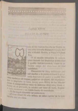 Capítulo XXVIII - Sola en el mundo