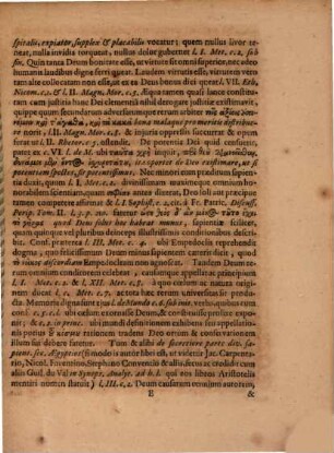 De veterum philosophorum circa naturam Dei sententiis, disputatio prior