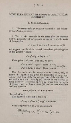 Some elementary methods in analytical.