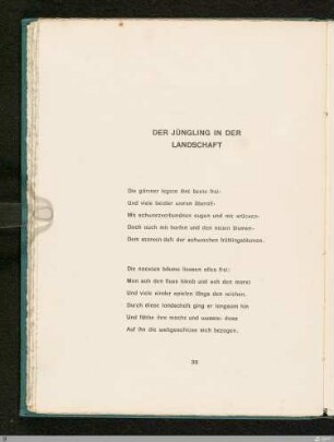 Der Jüngling in der Landschaft