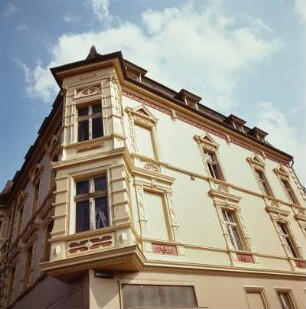 Eines der renovierten und modernisierten Häuser am Marienkirchplatz, Anklam