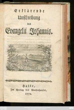 Erklärende Umschreibung des Evangelii Johannis