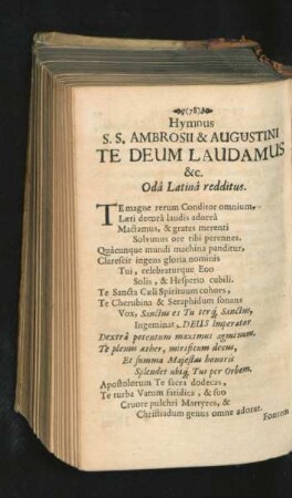 Hymnus S. S. Ambrosii & Augustini Te deum Laudamus