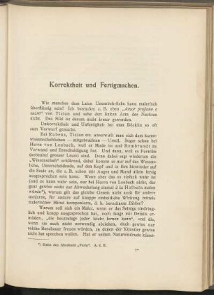 Korrektheit und Fertigmachen.