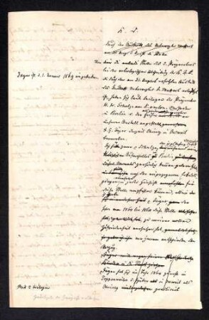 Handschriftliches Schreiben biografische Daten Jäger