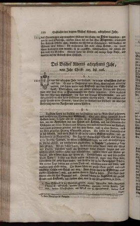 Des Bischof Alberts achtzehntes Jahr, vom Jahr Christi 1215 bis 1216.