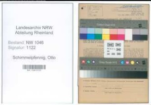 Entnazifizierung Otto Schimmelpfennig , geb. 03.03.1897 (Waldarbeiter)
