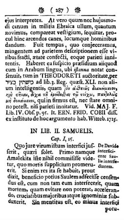 In Librum II. Samuelis.