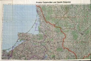 Reichskarte: Provinz Ostpreußen und Bezirk Bialystok