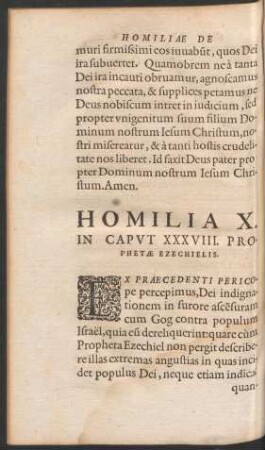 Homilia X. In Caput XXXVIII. Prophetae Ezechielis.
