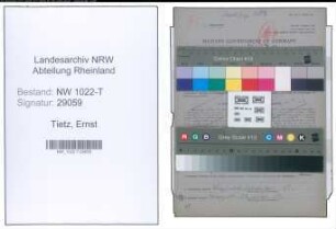 Entnazifizierung Ernst Tietz , geb. 14.01.1895 (Postbeamter)