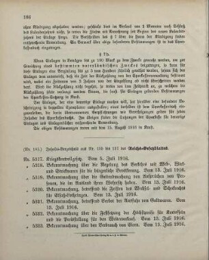 Nr. 183: Inhaltsverzeichnis aus Nr. 155 bis 157 des Reichs-Gesetzblattes