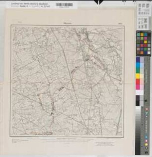 Greven (Greven) Grenzen des Bergregalbezirks des Fürsten von Rheina-Wolbeck 1908 1 : 25 000 44 x 45 Einzeichnung in Meßtischblatt Nr. 2143, Ausgabe von 1897 Gutsarchiv Bentlage Nr. 2091