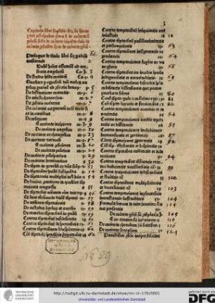 Capitula libri sequentis habet autem quatuor partes principales, prima est de caritate in generali, secunda de caritate incipiente, tertia de caritate perficiente, quarta de caritate perfecta.