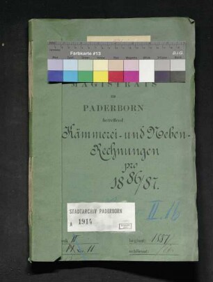 Kämmerei- und Nebenrechnungen 1886/87
