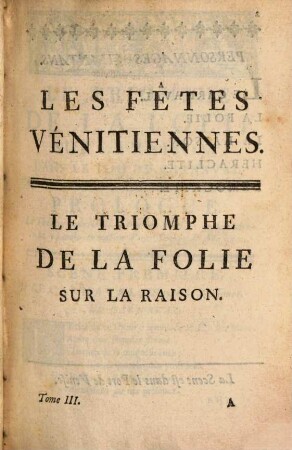 Théâtre De M. Danchet De l'Academie Françoise et de celle des Inscriptions et Belles Lettres. 3