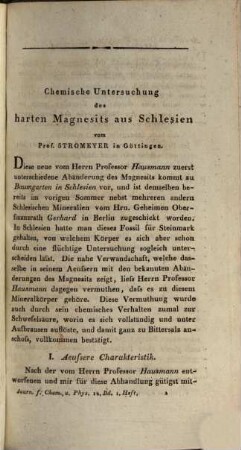 Journal für Chemie und Physik, 14. 1815