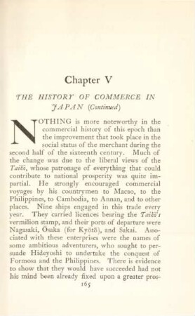Chapter V. The history of commerce in Japan (Continued)