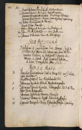 Sommerhalbjahr 1632. Rektorat Christoph Besold