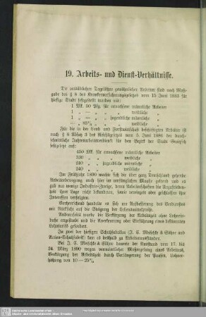 19. Arbeits- und Dienst-Verhältnisse