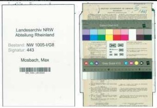 Entnazifizierung Max Mosbach , geb. 08.10.1887 (Postbetriebswart)