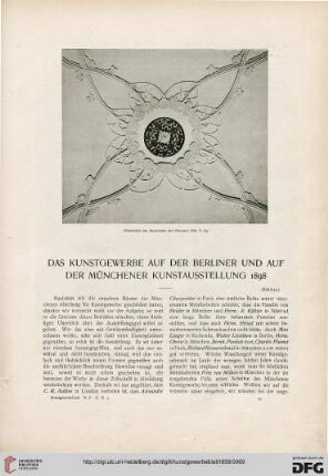 Das Kunstgewerbe auf der Berliner und auf der Münchener Kunstausstellung 1898, [2]