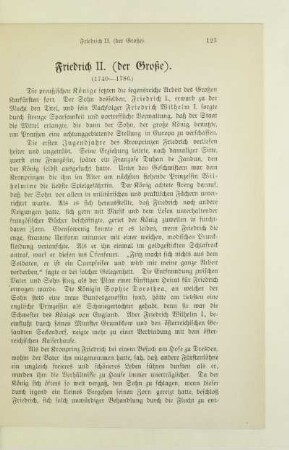 Friedrich II. (der Große) (1740-1786)