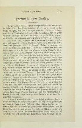 Friedrich II. (der Große) (1740-1786)