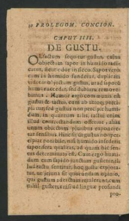 Caput IIII. De Gustu.