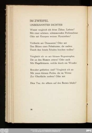 Im Zweifel Unbekannter Dichter