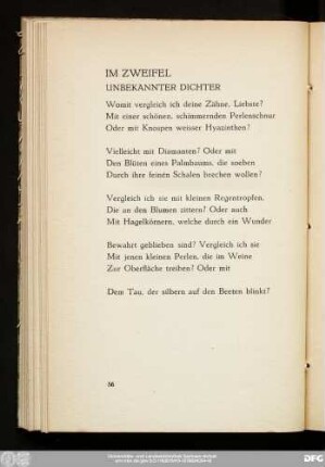 Im Zweifel Unbekannter Dichter