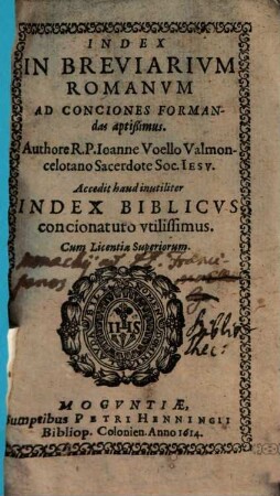 Index in breviarium romanum