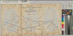 Dortmund-Ems-Kanal Kanalverlauf über der Zeche Victor Rauxel Nivellementsplan, 2 Expl. 1906 1 : 10 000 33 x 62 Zeichnung Wetterkamp Oberbergamt Dortmund Nr. 586
