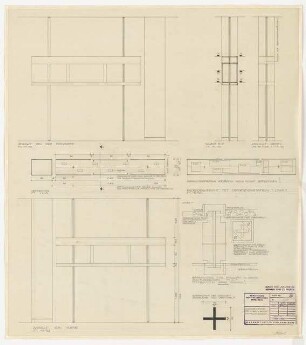 Ständige Musterausstellung, Pforzheim Umbau: Sondervitrine: Ansichten, Schnitt 1:10, Details 1:1