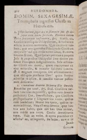 106-115, Hebdomada Sexagesimae