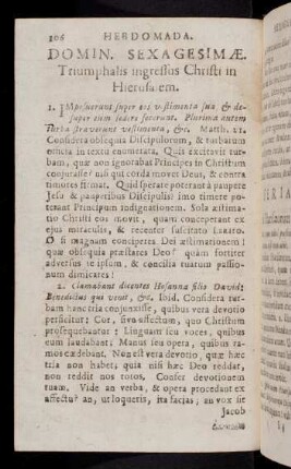 106-115, Hebdomada Sexagesimae