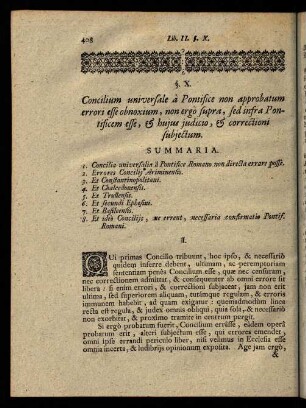 408-412, § X. Concilium universale a Pontifice non approbatum, errori esse obnoxium ...