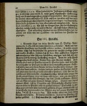 Der III. Artickel