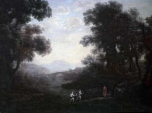 Tal mit Fluß und Herde