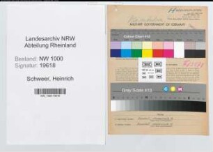 Entnazifizierung Heinrich Schweer, geb. 21.08.1907 (Regierungsbauinspektor)