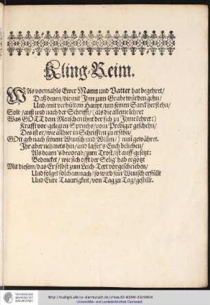 Kling-Reim.