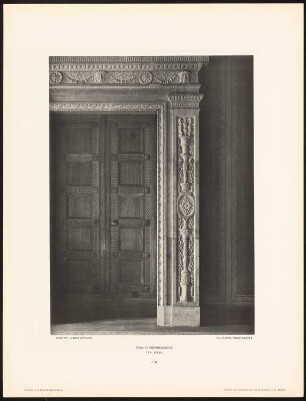 Neues Stadthaus, Berlin: Detail Tür Sitzungssaal 3.OG (aus: Neubauten der Stadt Berlin, Bd. X, 1911)