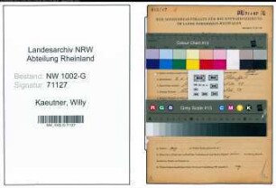 Entnazifizierung Willy Kaeutner, geb. 03.01.1892 (Dachdecker)