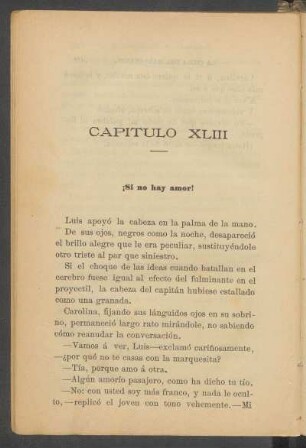 Capítulo XLIII - ¡Si no hay amor!