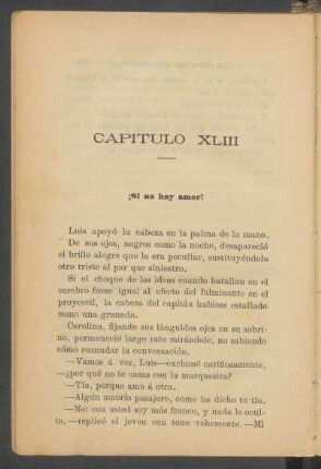 Capítulo XLIII - ¡Si no hay amor!
