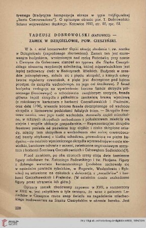 2: Zamek w Dzięgielowie, pow. Cieszyński