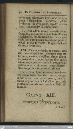 Caput XIII. De Corporis Nutritione