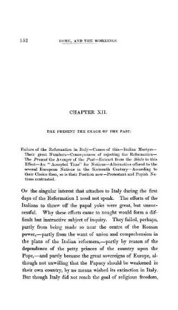 CHAPTER XII. - THE PRESENT THE IMAGE OF THE PAST,