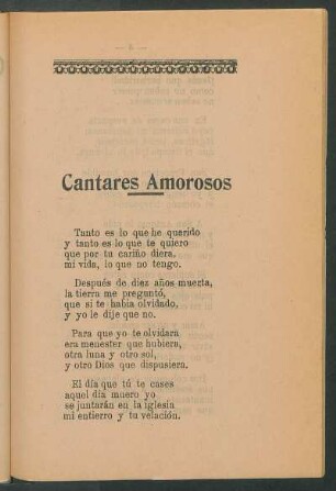 Cantares amorosos
