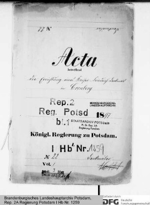 Errichtung eines Kaiser-Friedrich-Denkmals in Kronberg